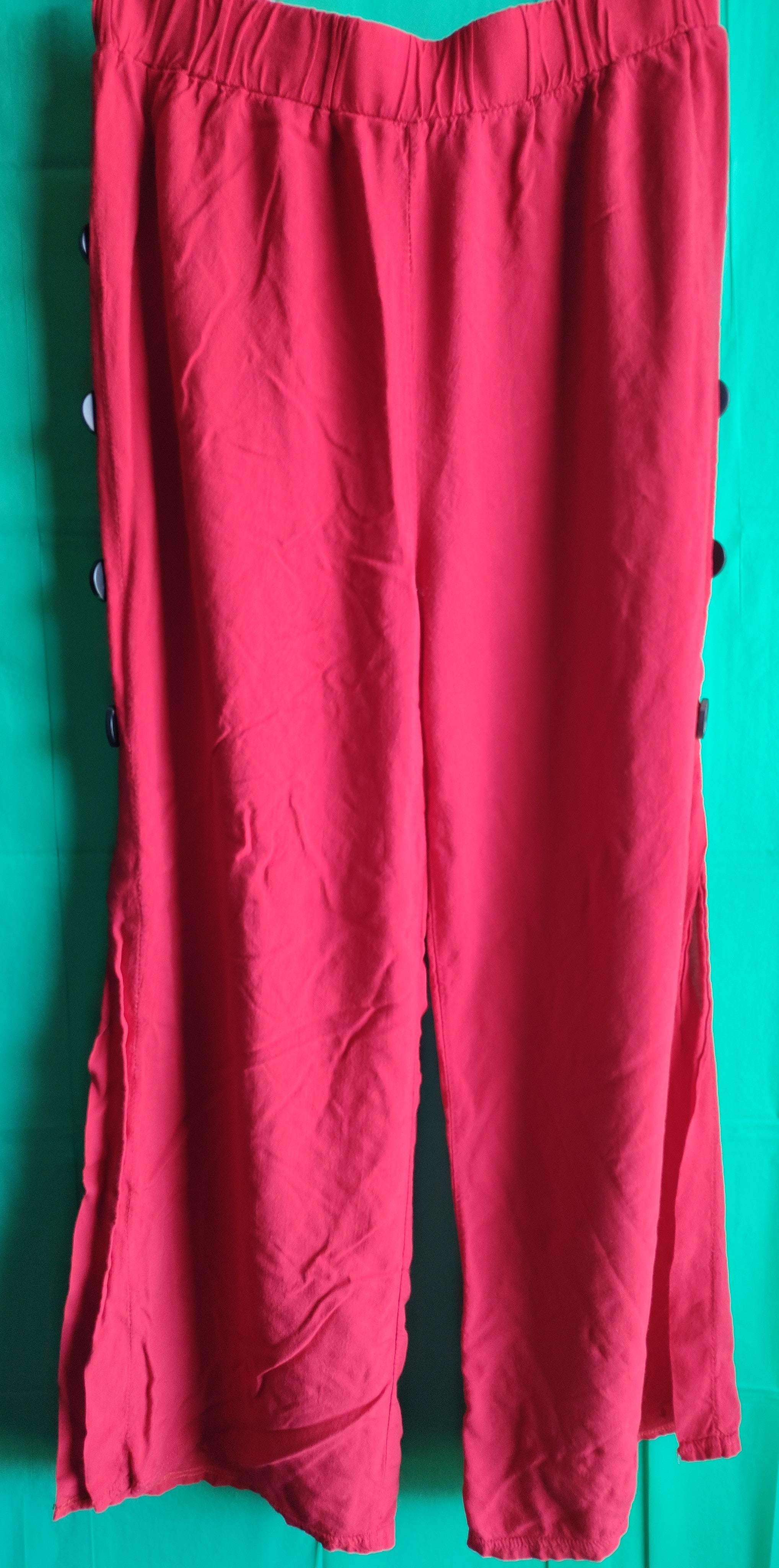 Linen wide leg pant